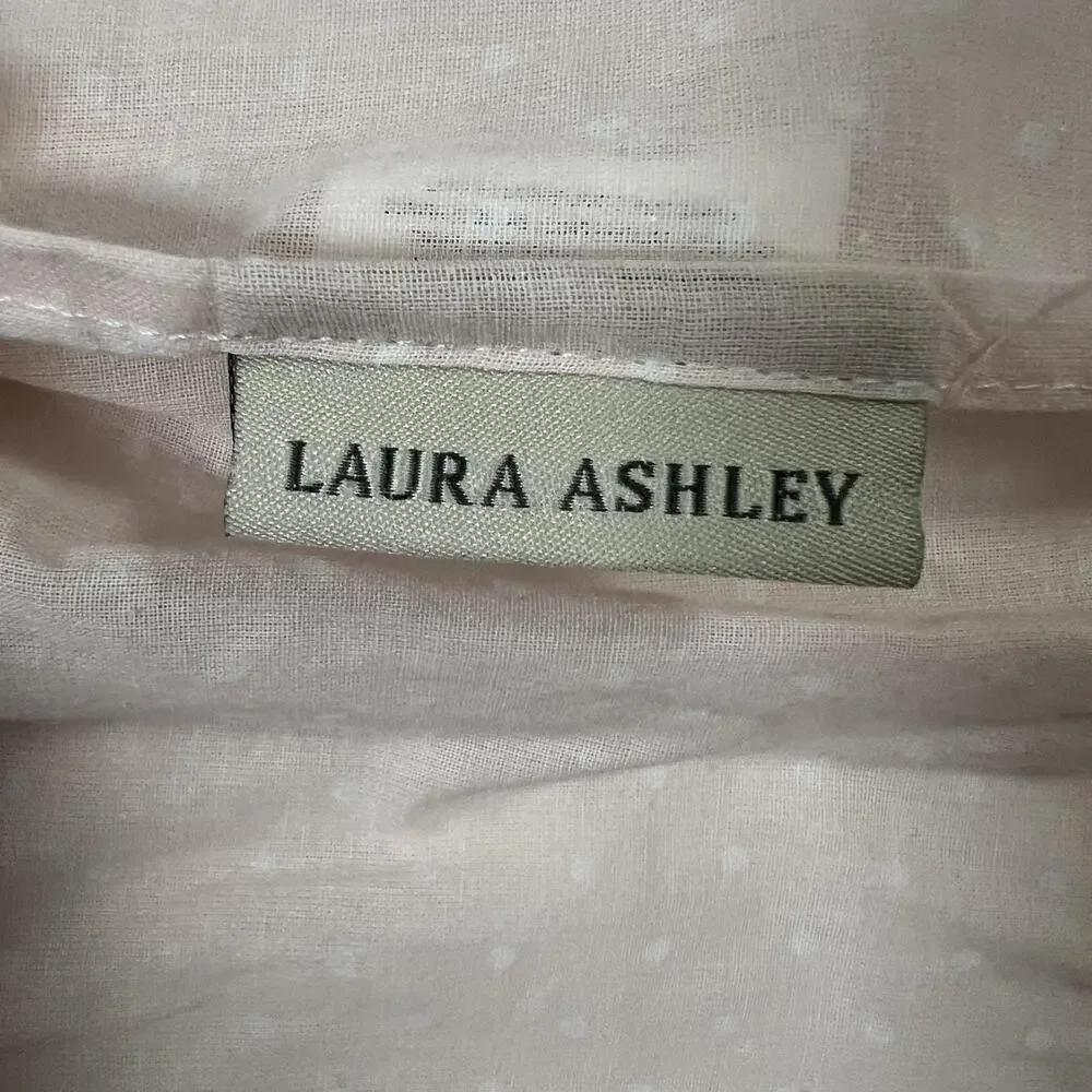 Laura Ashley‎ Breezy Floral Pillow Shams Womens 24x39 Pink Quilted Cottagecore
